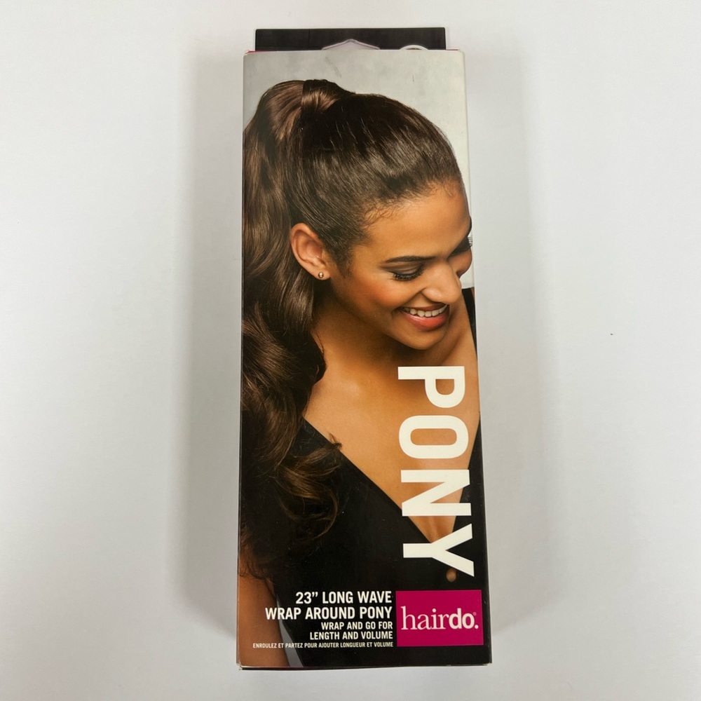 Brown Long Wave Wrap Around Ponytail Hairdo Dark Blond